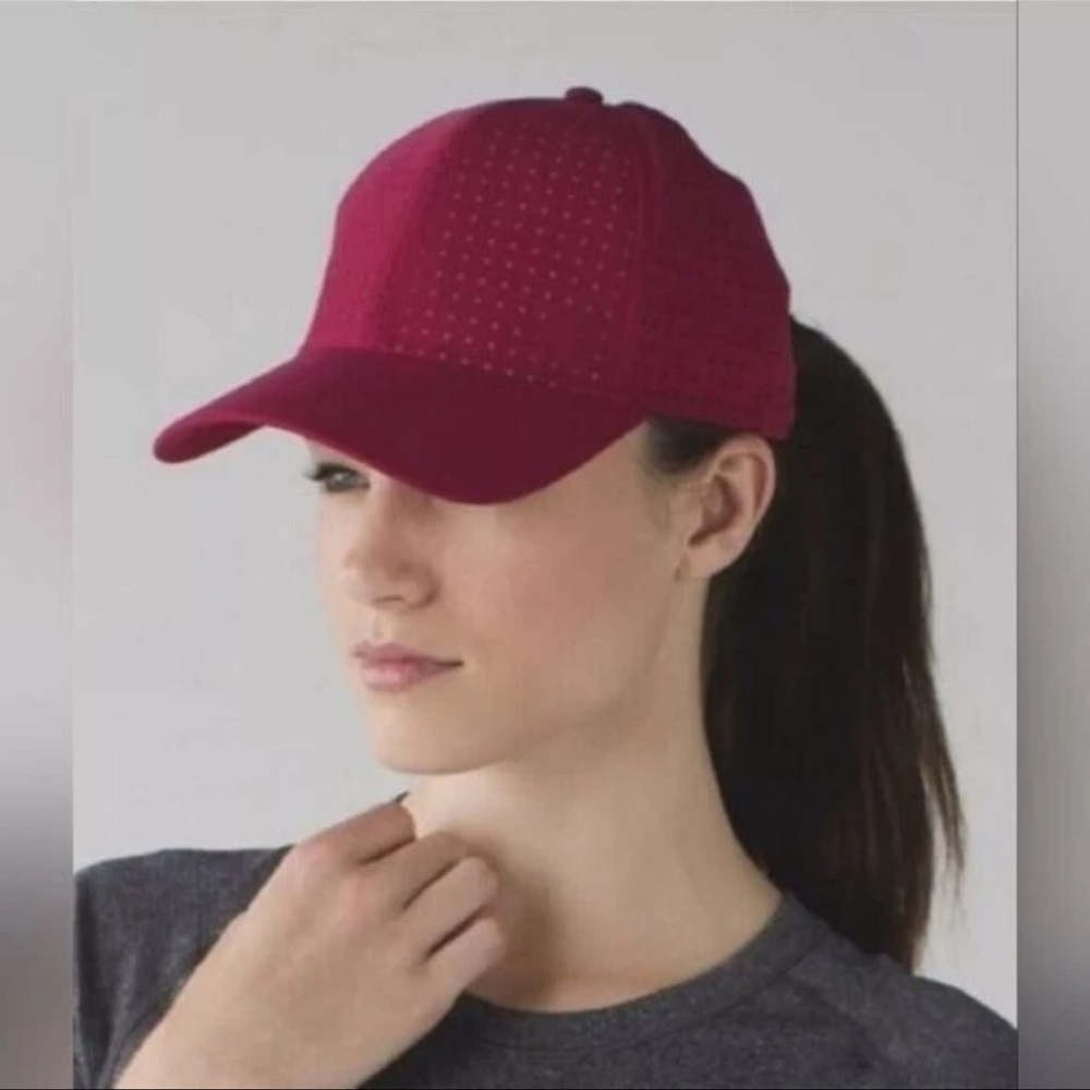 Lululemon Athletica Red Mesh Baseball Hat / Cap